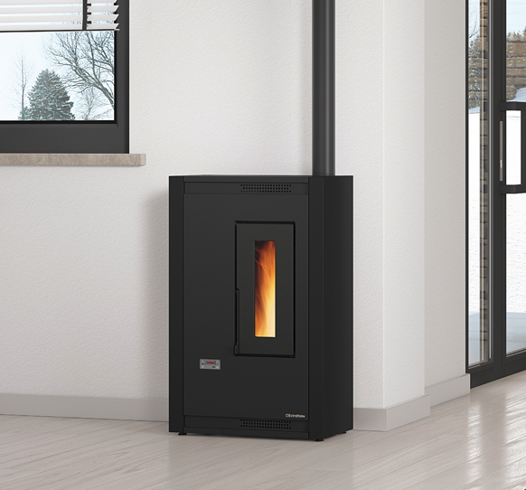 Kominek powietrzny Simple Box Lewy 8 kW Ø 200 Black luisella amb - Kominek powietrzny Simple Box Lewy 8 kW Ø 200 Black
